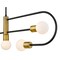 Z-Lite Neutra 5 Light Chandelier, Matte Black + Foundry Brass & Opal 621-5L-MB-FB - alternate 5